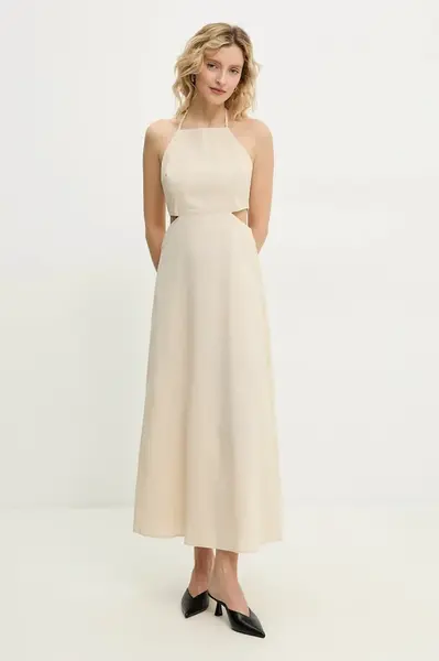 Šaty s příměsí lnu Answear.LAB