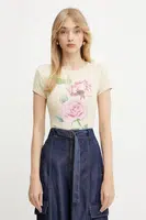Tričko Guess ROSE dámské, béžová barva, W5GI33 KA0H1