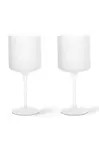 Sklenice na víno ferm LIVING 2-pack bílá barva