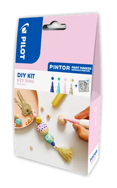 Akrylový popisovač Pilot Pintor, Extra Fine, sada 4 kusů / PŘÍVĚŠEK NA KLÍČE
