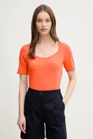 Tričko United Colors of Benetton dámské, oranžová barva, 3FJHD401P
