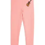 Dětské legíny Mini Rodini Violin růžová barva, s aplikací, 2523011328