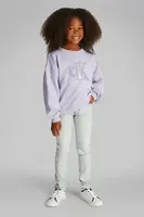 Mikina Calvin Klein Jeans fialová barva, s aplikací, IG0IG02849