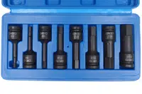 Sada zástrčných úderových hlavic Imbus, 1/2", H5 - H19, 8 kusů - QUATROS QS50008
