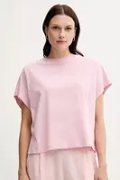 Bavlněné tričko United Colors of Benetton dámské, růžová barva, 3096D1071