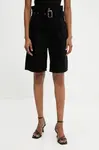 Džínové šortky Answear.LAB dámské, černá barva, high waist
