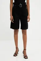 Džínové šortky Answear.LAB dámské, černá barva, high waist