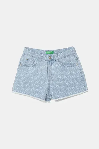 Dětské riflové kraťasy United Colors of Benetton modrá barva, nastavitelný pas, 42P6C903W