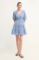 Bavlněné šaty Pepe Jeans DAY modrá barva, mini, PL953694