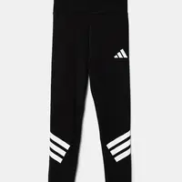 Dětské legíny adidas černá barva, s potiskem, JC7567