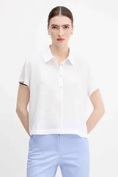 Halenka United Colors of Benetton dámská, bílá barva, hladká, 5ONVDQ0BQ