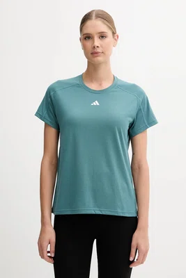 Tréninkové tričko adidas Performance WORKOUT ESSENTIALS dámské, zelená barva, JY4571