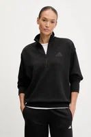 Mikina adidas All SZN dámská, černá barva, hladká, JJ1268