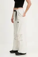 Kalhoty The North Face TNF X NSE dámské, béžová barva, široké, high waist, NF0A8BJHQLI1