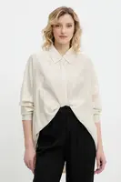 Košile Answear.LAB dámská, béžová barva, relaxed, s klasickým límcem