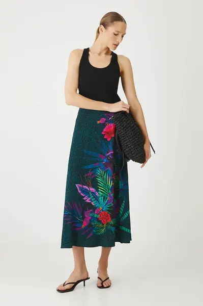 Sukně Medicine černá barva, maxi, áčková