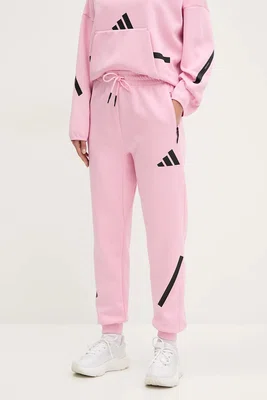 Tepláky adidas Z.N.E. dámské, růžová barva, JC5405