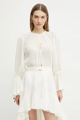 Bavlněná halenka Marciano Guess ELSA dámská, béžová barva, hladká, 5GGH33 7317A
