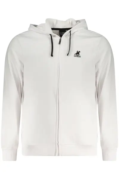 US GRAND POLO MEN'S ZIP-UP SWEATSHIRT WHITE