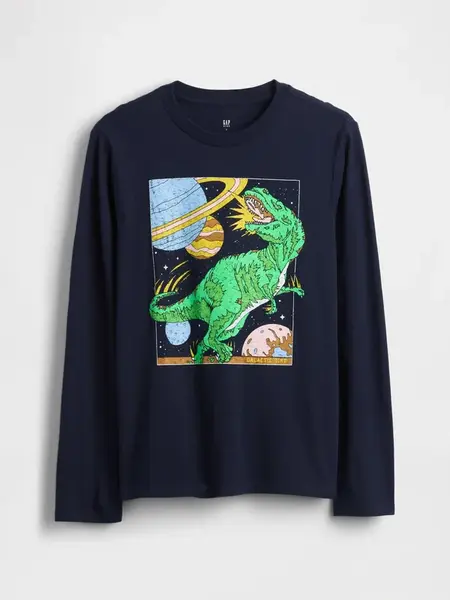 Chlapčenské tričko s dlhým rukávom a potlačou