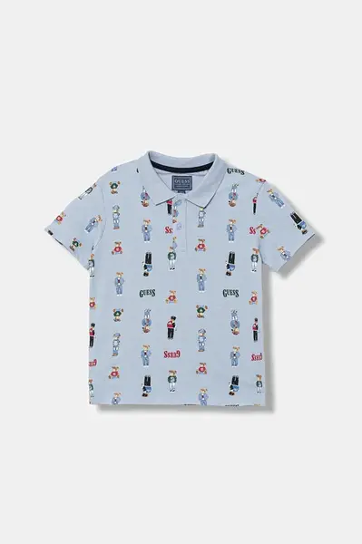 Dětská bavlněná polokošile Guess