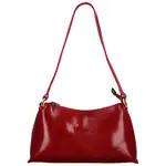 Dámska kožená kabelka na rameno červená - Delami Vera Pelle Araxi