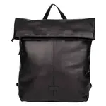 Rolovací dámsky kožený batoh Bellicci Tamia – čierny