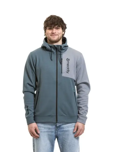 Meatfly pánská technická mikina Lightyear Blue Sea / Silver | Šedá | Velikost M