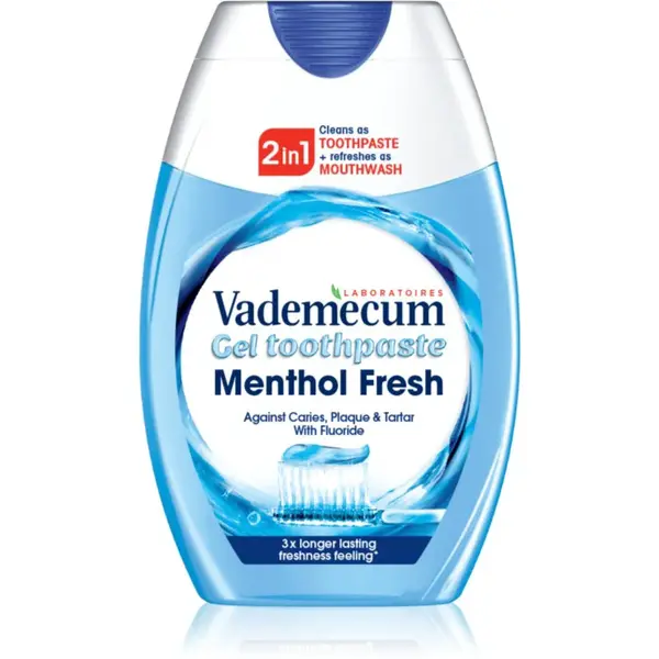 Vademecum 2 in1 Menthol Fresh zubní pasta a ústní voda 2 v 1 75 ml