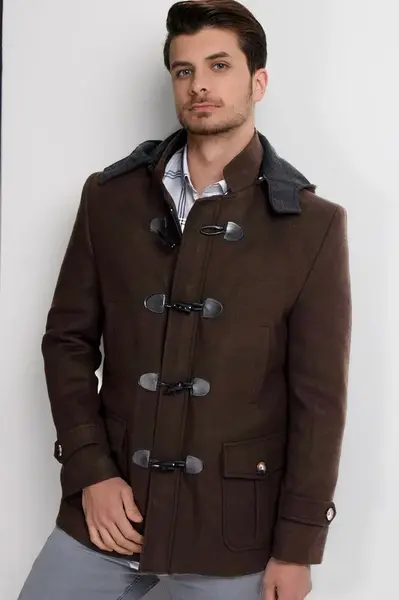 Pánský kabát Dewberry hnědý