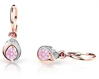 Cutie Jewellery Detské náušnice z ružového zlata C1898-10-X-4 ružová