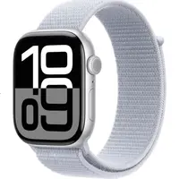 APPLE Watch Series 10 GPS 42mm Silver Aluminium Case with Blue Cloud Sport Loop