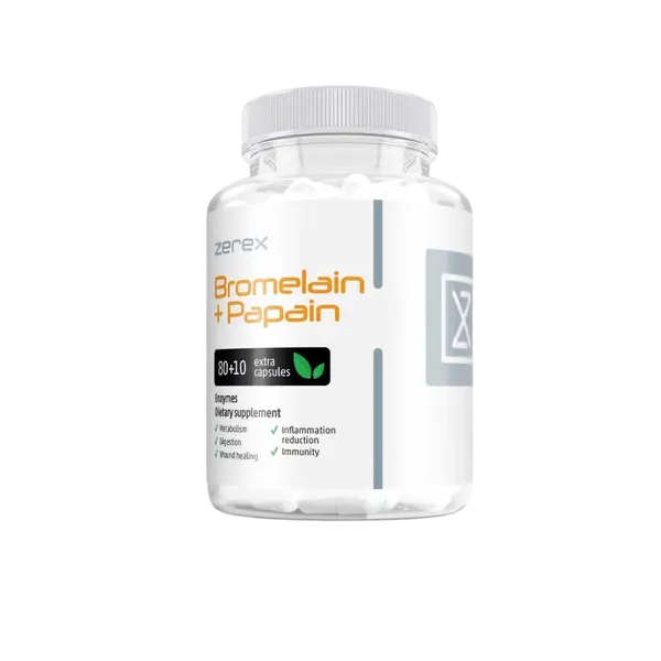 ZEREX Bromelain + Papain - pro lepší trávení 90 kapslí