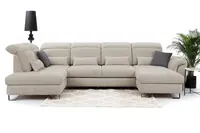 Sedací souprava Giovani do U - látka Wind Provedení: Pravá U, Nožičky: Nožičky kovové - chrom, látka: Wind 11