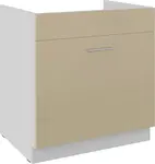 Spodní skříňka pod dřez Lara 80 ZL 1S BB - Premium Box Barva korpusu: Bílá, Barva dvířek: Cappucino lesk