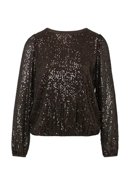 COMMA Blúzka  tmavohnedá