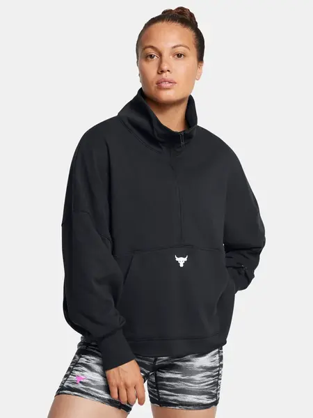 Under Armour Sweatshirt Pjt Rck Half Zip Pullover-BLK - Women's