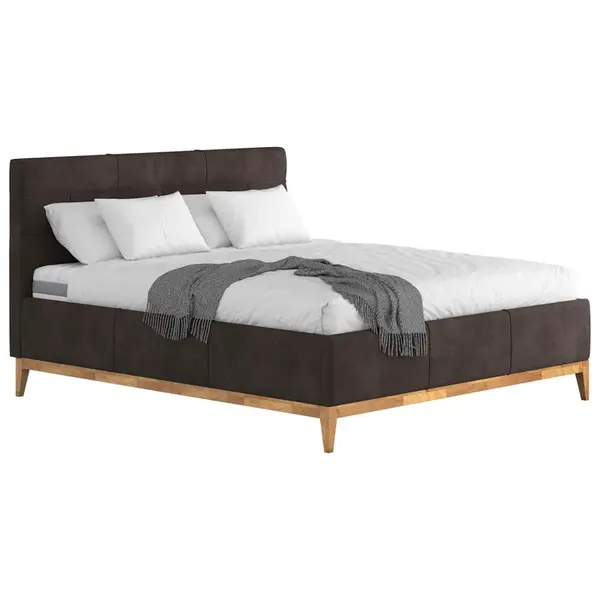 MID.YOU ČALOUNĚNÁ POSTEL, 180/200 cm, tmavě hnědá