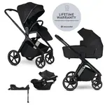 EASYWALKER Kočík kombinovaný Zoey Pure Black + CBX By CYBEX Aton B2 i-Size + základňa