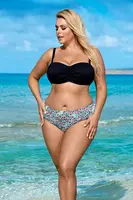 Dvoudílné plavky L2229/9 černo-zelené