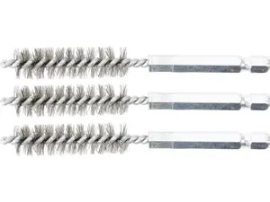 Sady kartáčů na vrtačku, různé průměry, ocelové, 3 ks - BGS technic Velikost: 9 mm