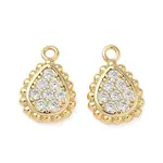 Brass Micro Pave Cubic Zirconia Charms