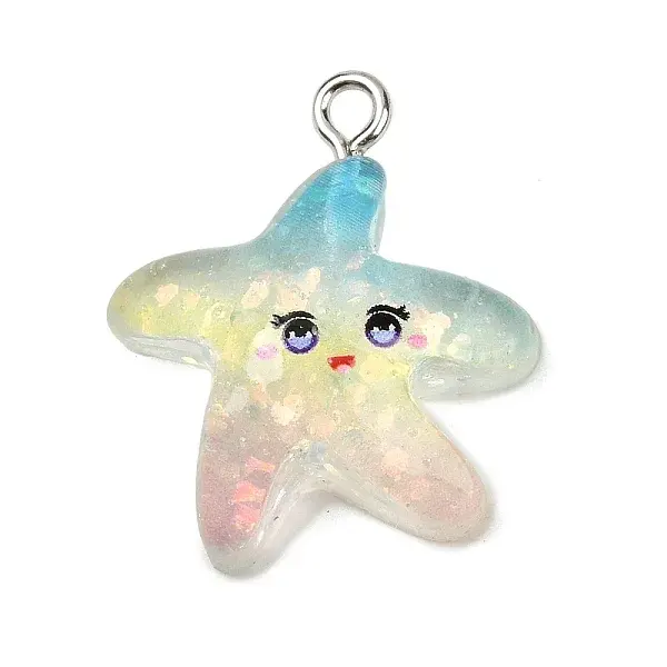 Ocean Theme Transparent Resin Pendants