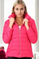Z9746 DEWBERRY WOMEN'S COAT-FUCHSIA