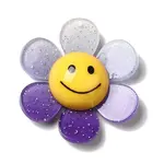 Acrylic Big Pendants with Glitter Powder