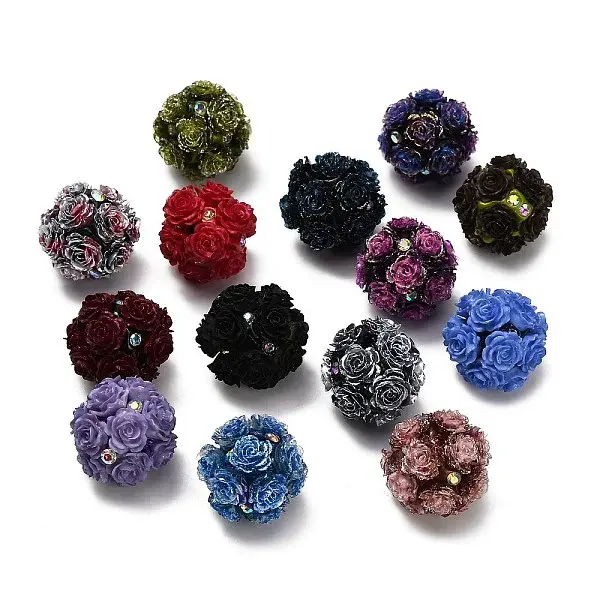 Polymer Clay Rhinestone Beads