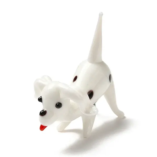 3D Dalmatian Dog Handmade Lampwork Ornaments Figurine