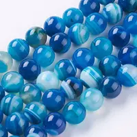 Natural Striped Agate/Banded Agate Beads Strands