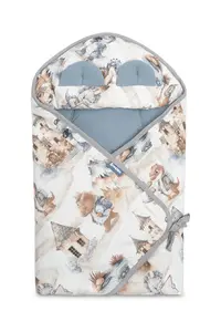 SENSILLO Zavinovačka 2v1 do autosedačky, kočárku, mušelín, bavlna - Dráček modrý, jeans