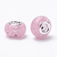 Crackle Resin European Beads